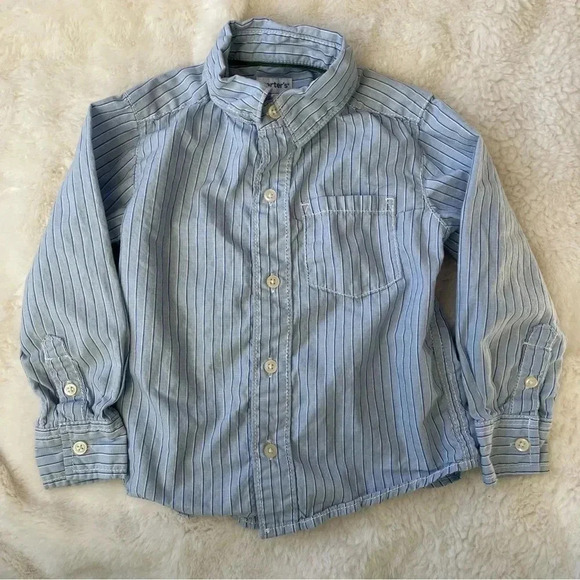 Carter’s 2T striped button down dress shirt​ - Picture 1 of 4